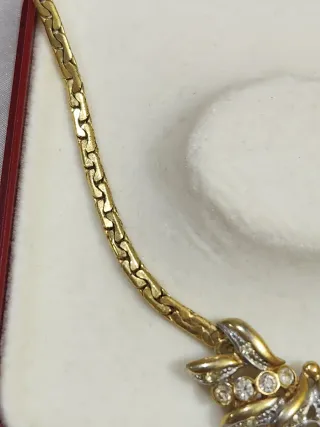 gargantilla vintage chapada en oro de 18k. Los 60