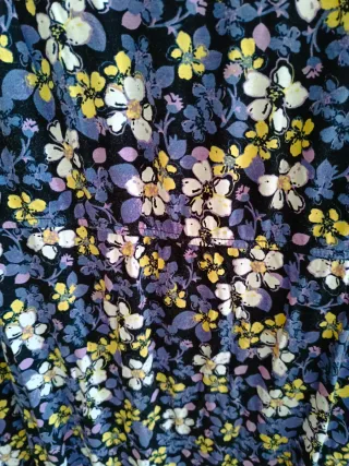 Vestido estampado floral manga larga