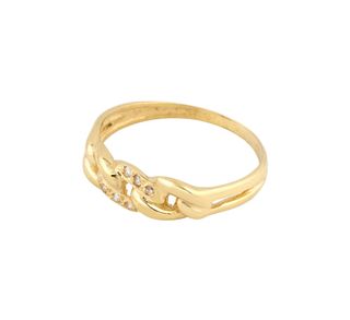 anillo oro 18k con piedra con circonita
