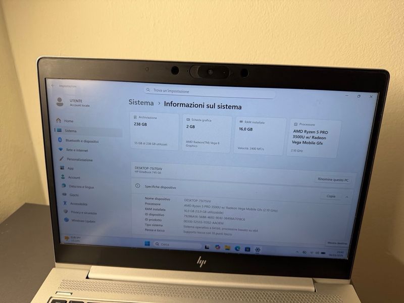 HP Elitebook 745 G6 Touchscreen afbeelding 3