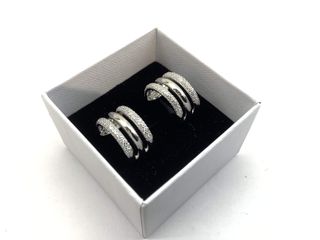 pendientes plata 925mm con piedra con circonita