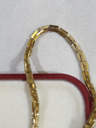 cadena vintage eslabones chapada en oro 18k