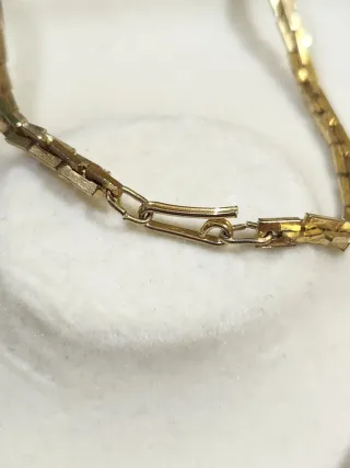 cadena vintage eslabones chapada en oro 18k