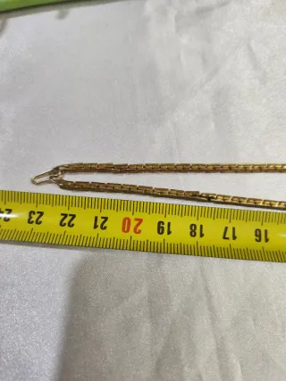 cadena vintage eslabones chapada en oro 18k