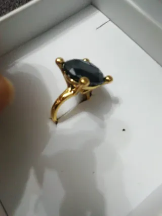 Anillo Tous Plata 925 Baño Oro Negro