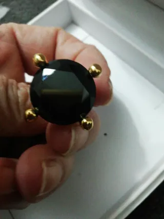 Anillo Tous Plata 925 Baño Oro Negro