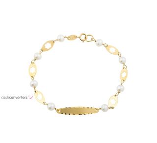 esclava oro 18k con piedra