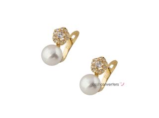 pendientes oro 18k con piedra con circonita