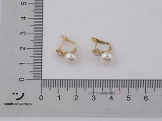 pendientes oro 18k con piedra con circonita