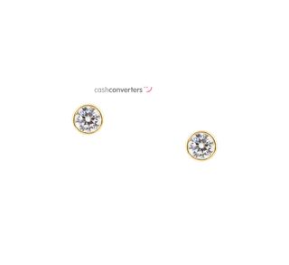 pendientes oro 18k con piedra