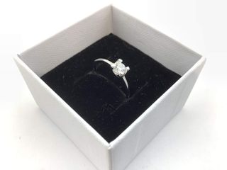 anillo plata 925mm con piedra con circonita