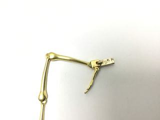 cadena oro 18k con piedra con circonita 22cm