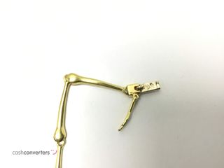 cadena oro 18k con piedra con circonita 22cm