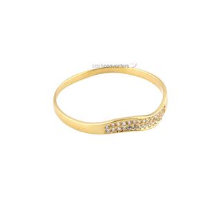 anillo oro 18k con piedra con circonita