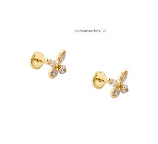 pendientes oro 18k con piedra