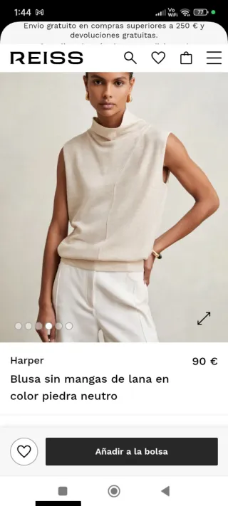 Jersey Reiss Lana Merino Talla S