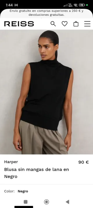 Jersey Reiss Lana Merino Talla S