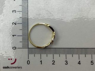 anillo oro 18k con piedra con circonita