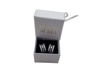 pendientes plata 925mm con piedra con circonita