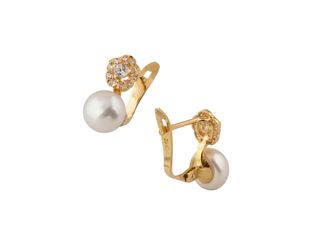 pendientes oro 18k con piedra con circonita