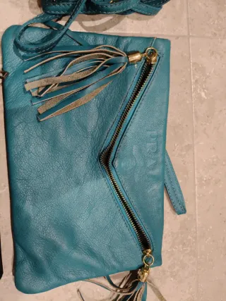 Bolsos de mano multicolor y turquesa