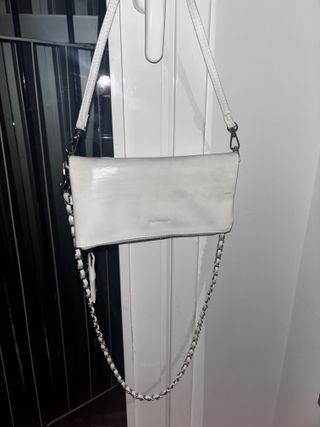 Bolso de piel blanco