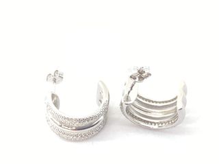 pendientes plata 925mm con piedra con circonita