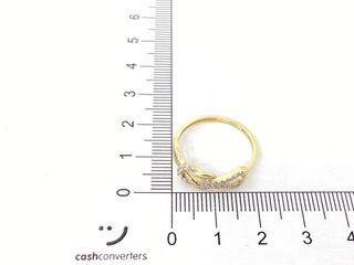 anillo oro 18k con piedra con circonita