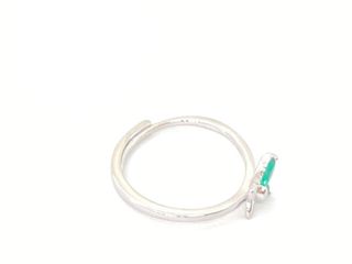 anillo plata 925mm con piedra con circonita