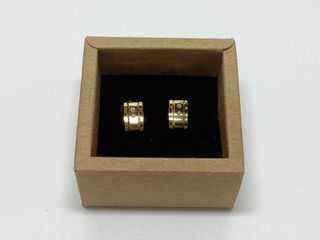pendientes oro 18k con piedra con cuarzo