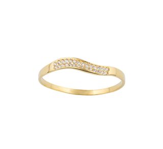 anillo oro 18k con piedra con circonita t. 18 (18,47 mm)