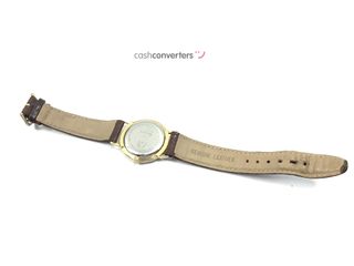 reloj pulsera unisex cauny prima de luxe 17 rubis plaque oro 10 microns 33mm
