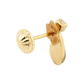 pendientes oro 18k con piedra con circonita