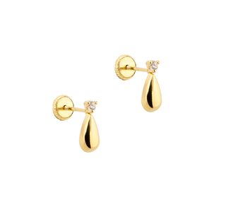 pendientes oro 18k con piedra