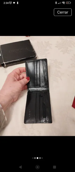 Cartera Billetera GIOCCI Piel Negra