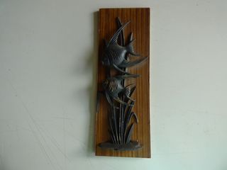 Cuadro peces madera para restaurar