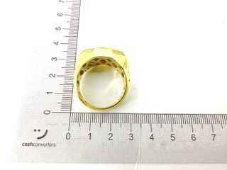sello oro 18k con piedra con circonita