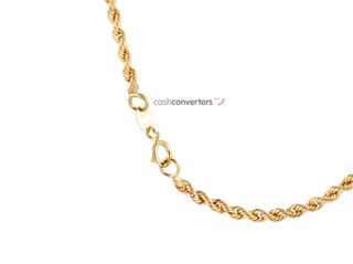 cadena oro 18k con piedra con circonita 23cm