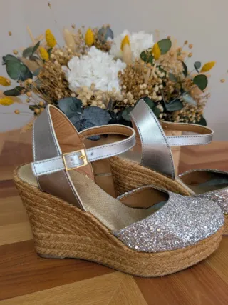 Alpargatas Plataforma Purpurina