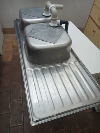 Fregadero doble de cocina