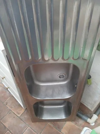 Fregadero doble de cocina