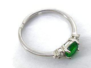 anillo plata 925mm con piedra con circonita