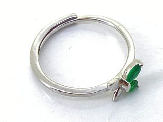 anillo plata 925mm con piedra con circonita