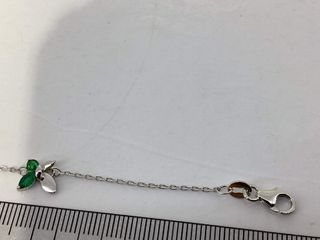 pulsera plata 925mm con piedra con circonita