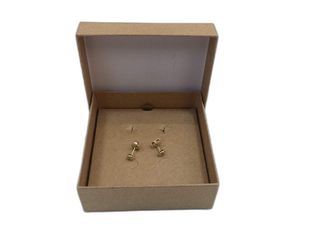 pendientes oro 18k con piedra con diamante