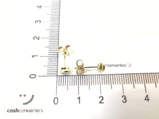 pendientes oro 18k con piedra con diamante