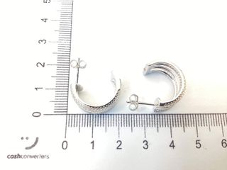 pendientes plata 925mm con piedra con circonita