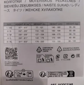 Collant Fashion Donna - Nero - Tg. 3/4 - M/L