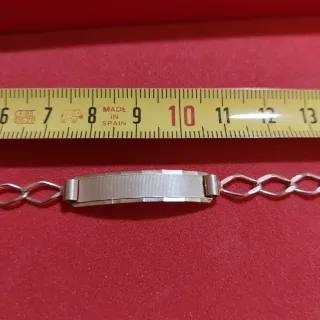 Pulsera Plata Ley esclava 18cm con sello