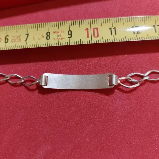 Pulsera Plata Ley esclava 18cm con sello